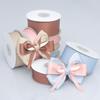 Романтичная и уютная двухцветная полиэстеровая/хлопковая лента, однотонная резинка для волос, бант, головной убор, аксессуар, прилагаемый к подарочному завязанному мешочку, маленькая лента для шарфа