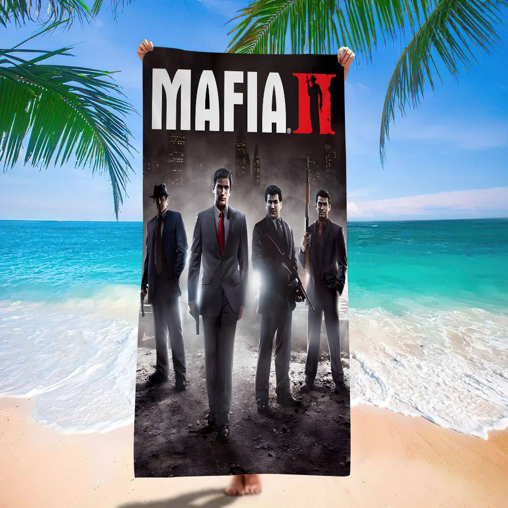 Mafia Definitive Edition Винтажное Микрофибровое Пляжное Полотенце Впитывающее Быстросохнущее Мягкое Для Йоги Плавания Курорта Альпинизма