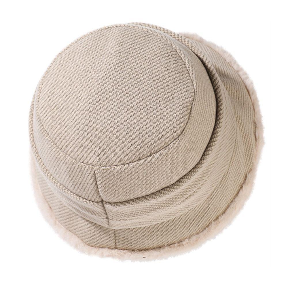 Толстая плюшевая женская шапка-рыболов, защита ушей, теплая шапка-ведро, зимняя теплая панама для женщин