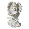 Gold Angel Table Decoration Angel Resin Figurine Winged Fairy Sculpture with Gold Trim Matte White Desk Decor for Women