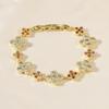 Four Leaf Clover Bracelet With Colorful Zirconia Stones Fashionable Luxury Jewelry Men Women 2025