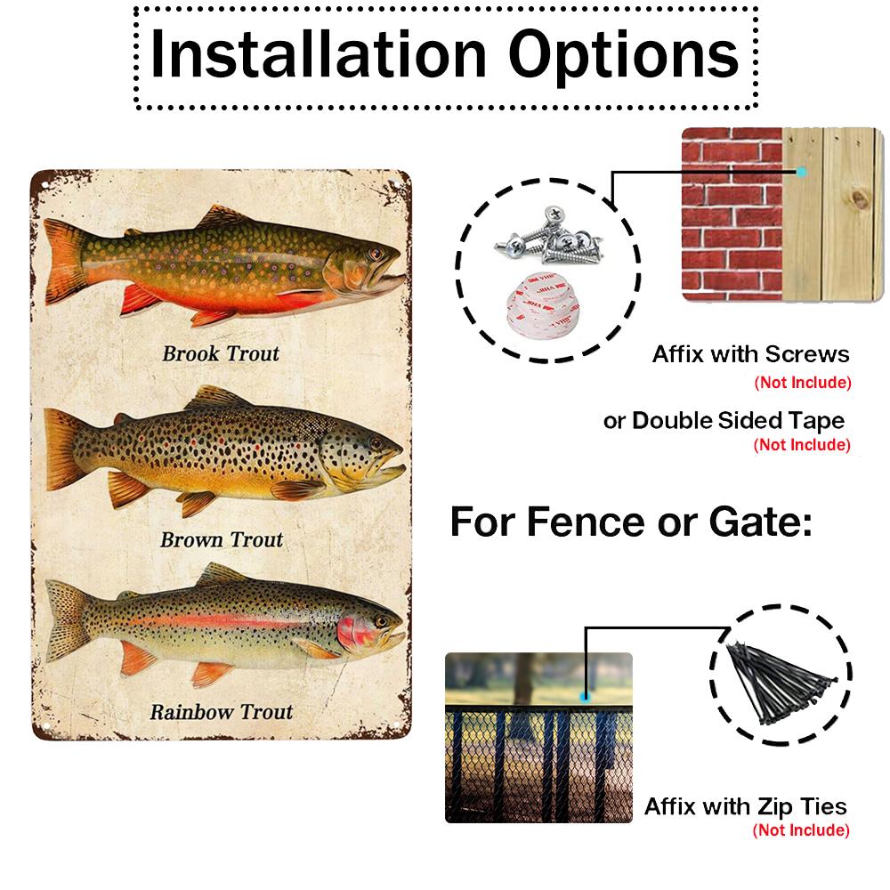 Винтажные металлические знаки для рыбалки, домик для рыбы, знак «дом у озера», подарки для рыбака, настенное искусство для рыбалки, забавный декор для дома 8x12 дюймов