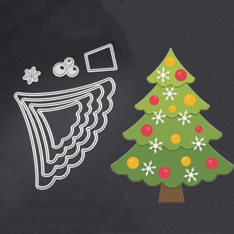 1 шт. креативная рождественская елка, трафарет для резки бумаги, сделай сам, скрапбукинг