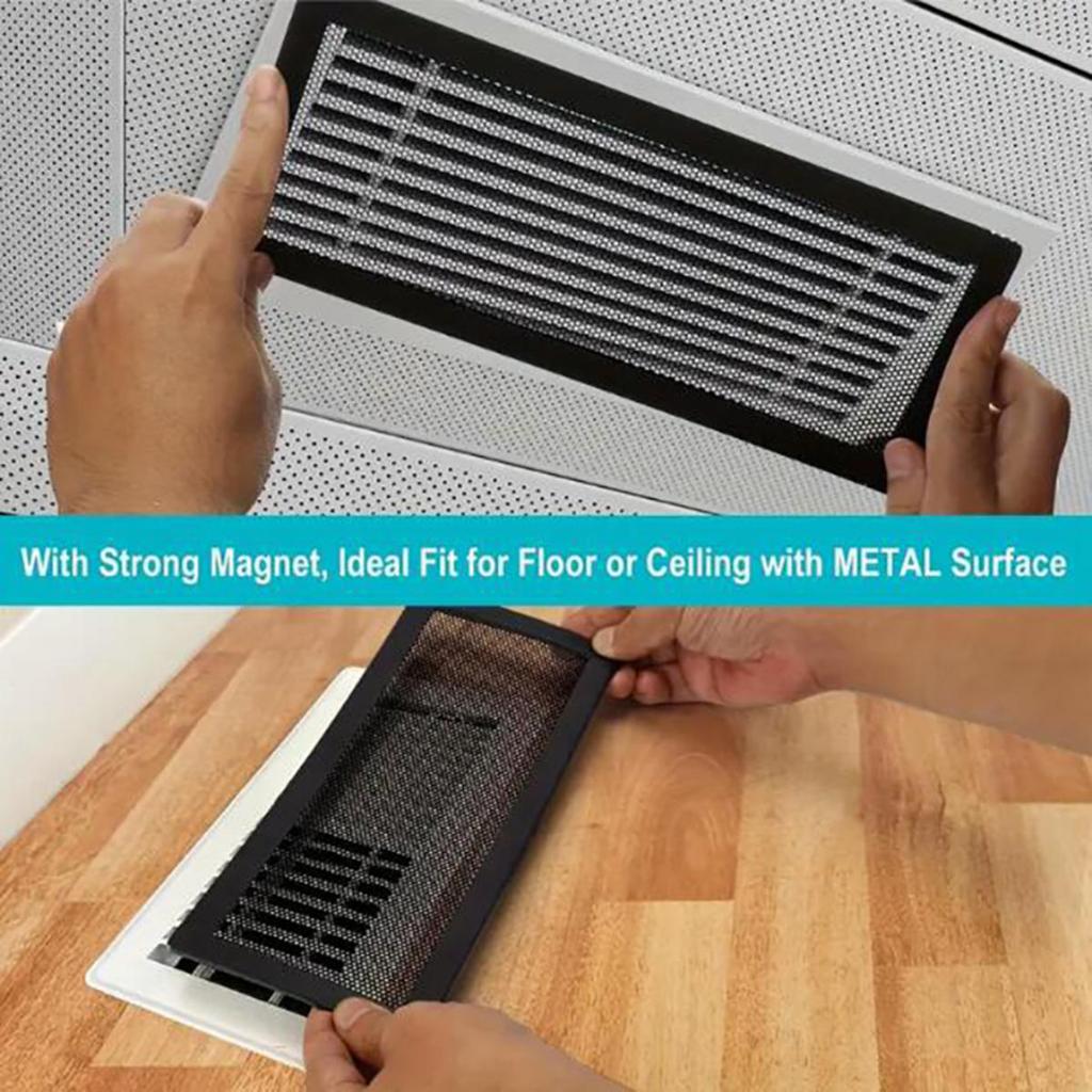 Magnetic Vent Covers Mesh Air Vent Filter for Catching Debris Hair Dust  Rectangle  Screen Trap