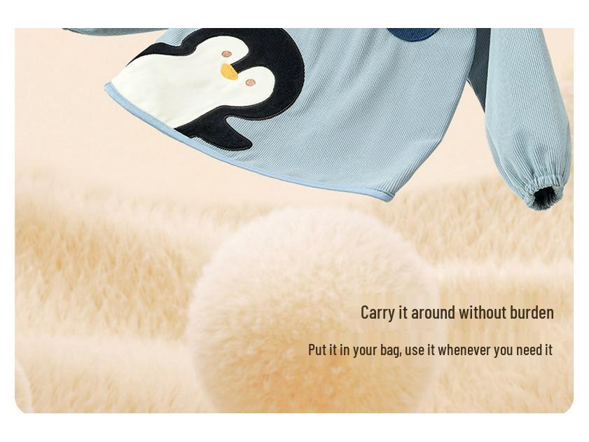 Nidoran 2025 Fleece-Lined Winter Smock for Kids - Anti-Stain and Warm Bib for Boys and Girls