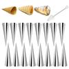 6/16Pcs Conical Tube Cone Roll Moulds Spiral Croissants Molds Cream Horn Mould Pastry Mold Cookie Dessert Kitchen Baking Tools