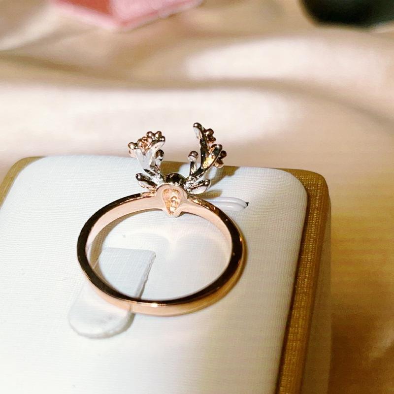 Европейский и американский сегмент золотых украшений Творческая личность Кольцо с изображением лося Защитное кольцо цвета