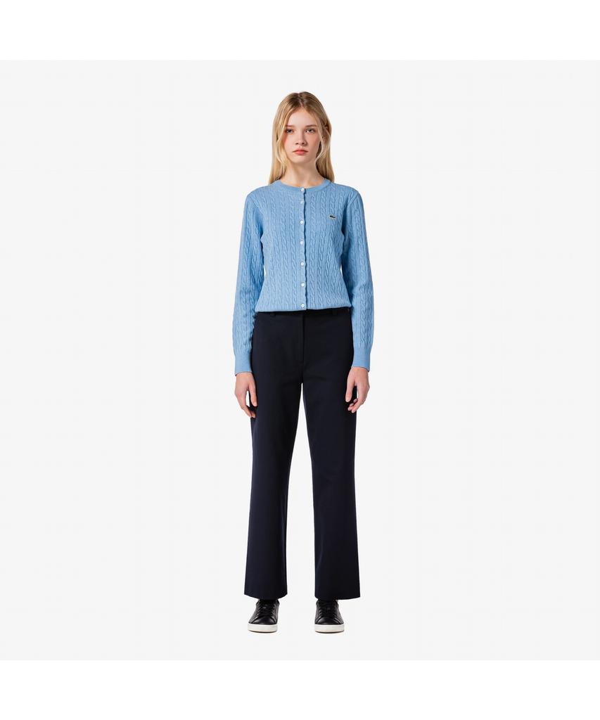 LACOSTE Женские прямые фланелевые укороченные брюки Hf671E-55N 166