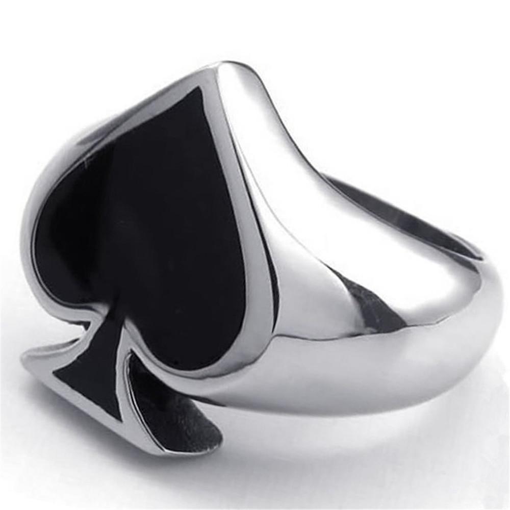 Jewelry Poker Spades Jewelry Style Fashion Single Product Ring