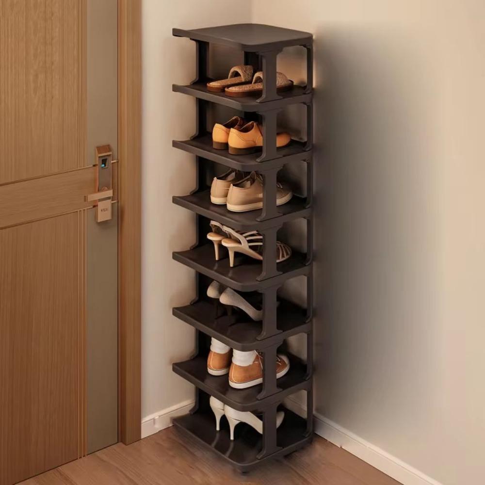 Штабелируемый органайзер для хранения обуви Съемные многоуровневые шкафы для обуви Вертикальная угловая полка для обуви