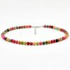 Retro Colorful Tourmaline Beaded Necklace for Women - Versatile High-End Vintage Choker