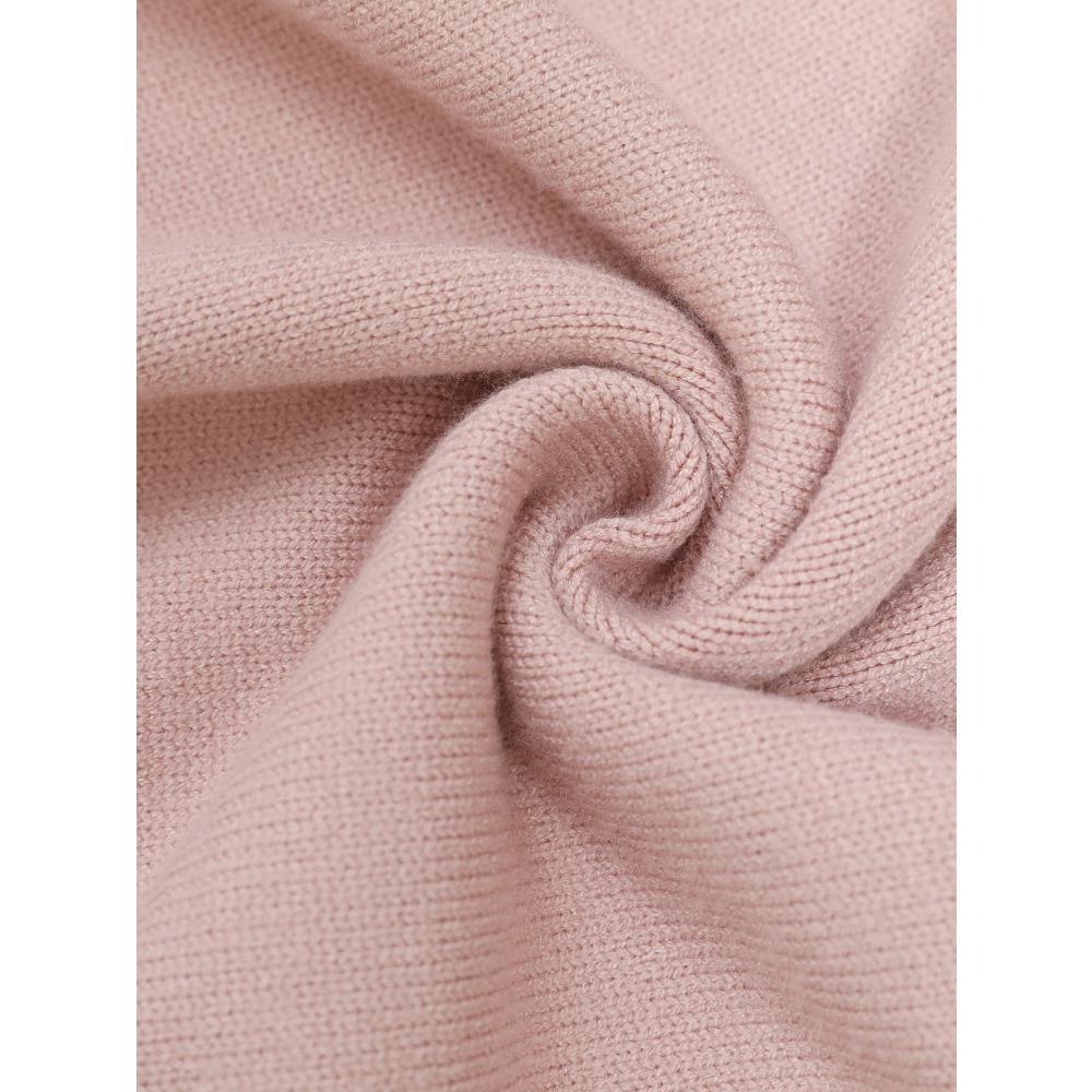 Summer and Autumn Casual Simple Round Neck Bubble Sleeve Solid Color Short Sleeved Sweaters