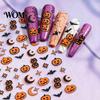 Decorative Nail Stickers Halloween Self Adhesive Stickers, Pumpkin Bat Moon Star Manicure Decals, DIY Decorations Art Decoration for Home Salon