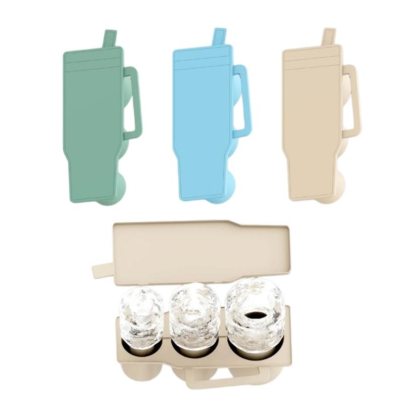 Cylinders Ice Tray Mold with Lid Practical Ice Maker for Insulated Drinkware