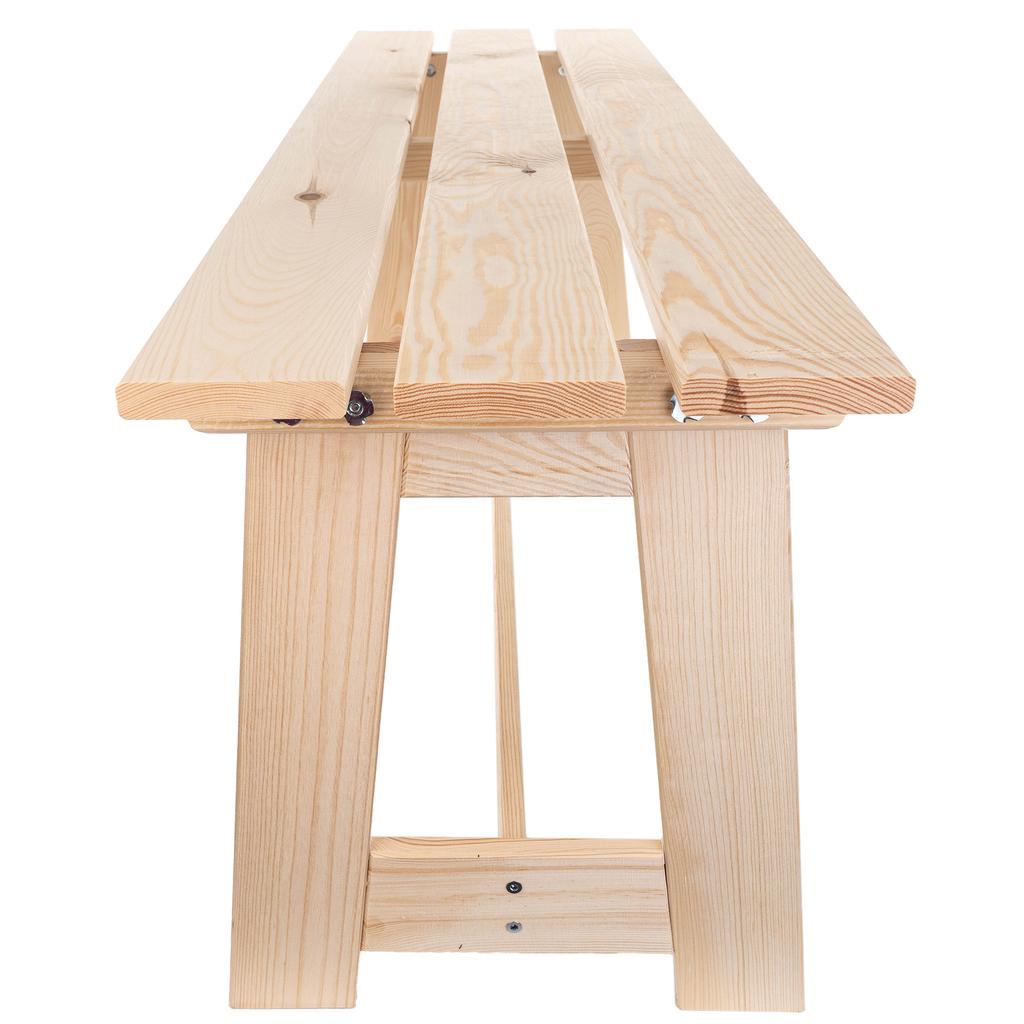 KADAX Садовая деревянная парковая скамейка без спинки 119 см Скамейка для террасы Прочная