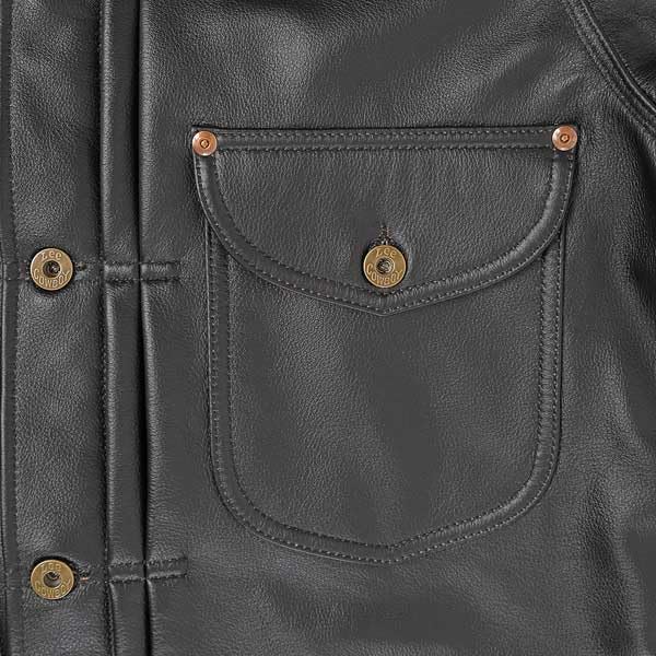 Lee COWBOY JACKET LEATHER men's black