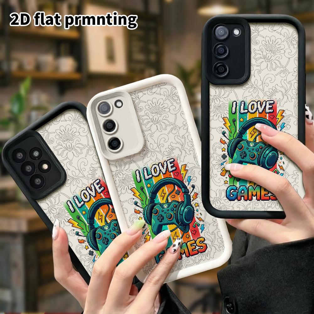 Phone Case: 2D Flat Samsung Galaxy A34 A35 M05 M06 S20 S22 S21 FE Plus 5G Protective Case, Gaming Theme, Christmas and Halloween Gift