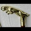 Vintage Brass JAGUAR Head Handle Walking Cane Stick Handmade Solid Gift