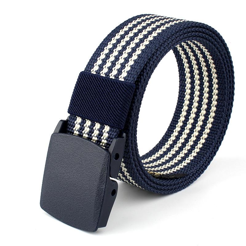 Men's Tactical Nylon Canvas Casual Belt Outdoor Training Electronic Security Check Iron-Free Tactics