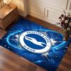 Ковер из хрустального велюра с футбольным принтом Brighton & Hove Albion, Удобный, Впитывающий влагу, Нескользящий, Для помещений