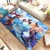 Genshin Impact Cartoon Game Area Rug, ковер для дома, гостиной, спальни, дивана, дверного коврика, кухонного декора, детский нескользящий напольный коврик