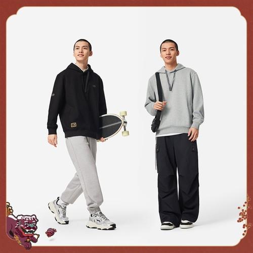 Li Ning Свободная толстовка с вышивкой, унисекс, для пары