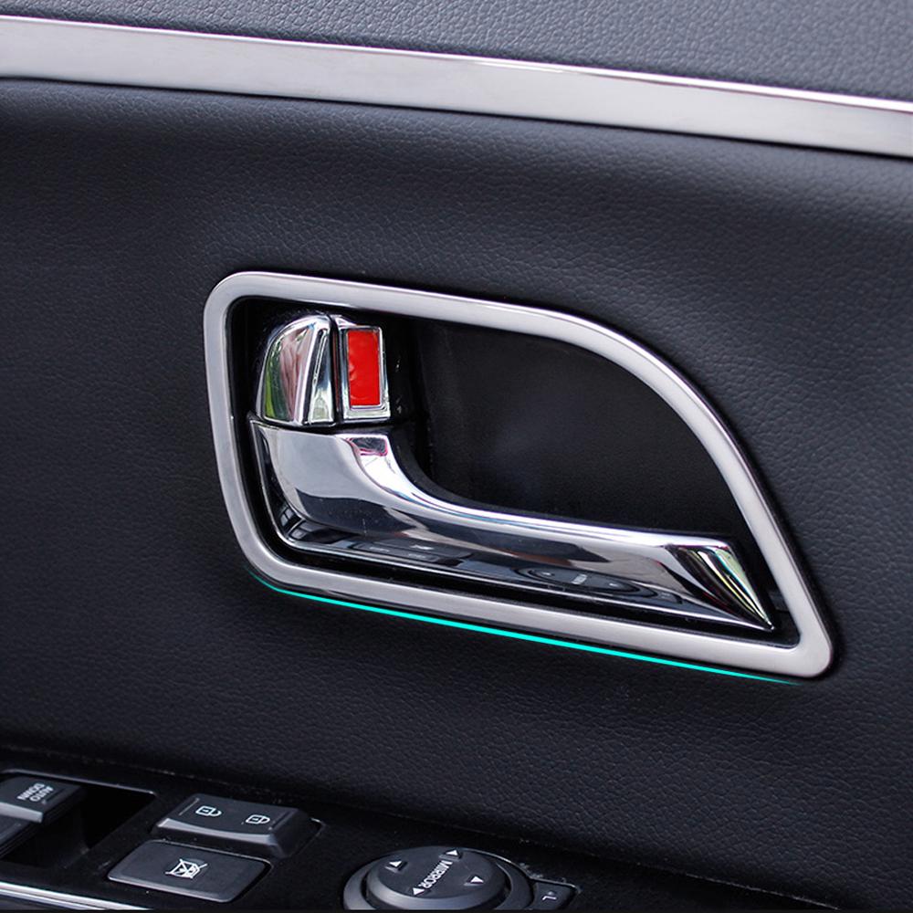 4pcs/set ABS Chrome Car Interior Door Handle Decoration Trim Frame For KIA RIO K2 2011- 2014