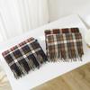 Осенне-зимний новый шарф женский утолщенный искусственный кашемир универсальный студенческий шаль длинный клетчатый шарф