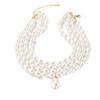 Wedding Jewelry Accessories Irregular Shape Pearls Pendant Korean Style Choker Women Necklace