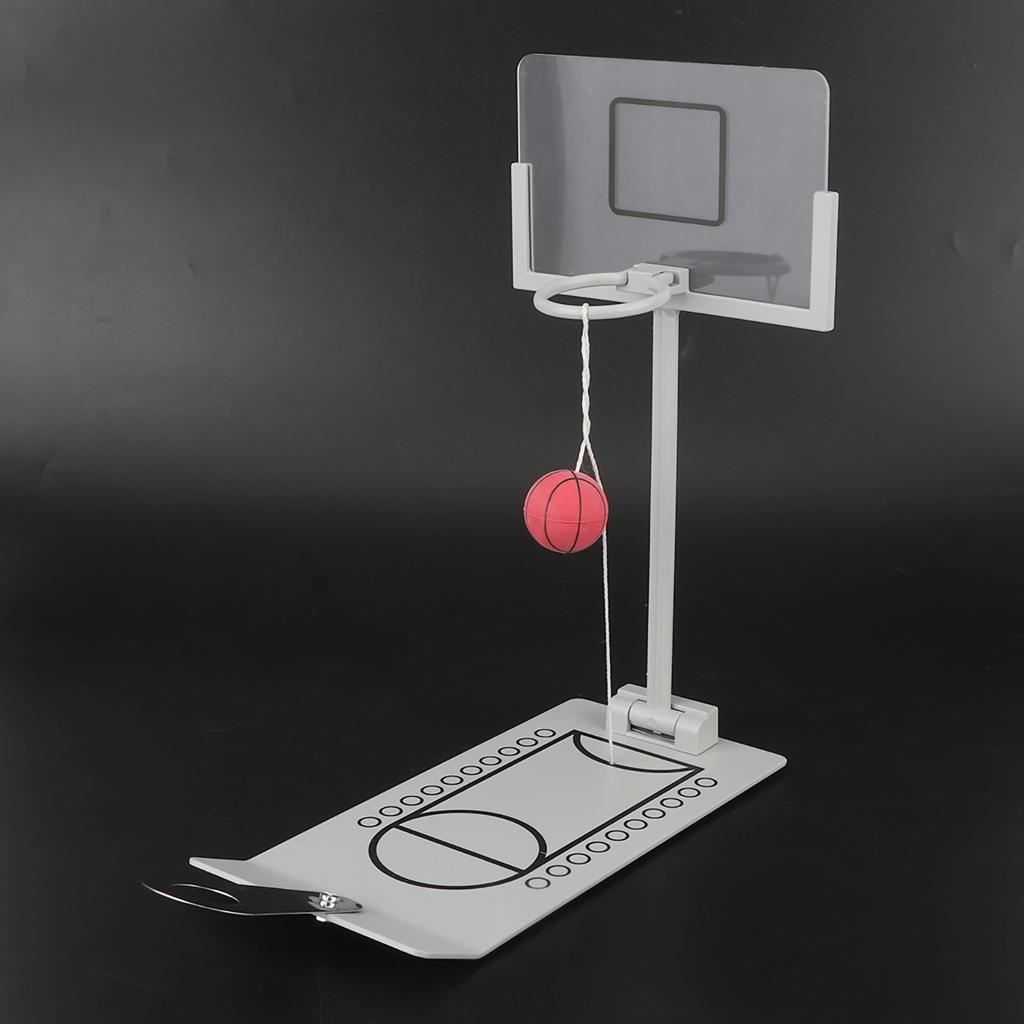 Miniature Office Desktop Ornament Decoration Basketball Hoop Toy Board Game for Basketball Lovers
