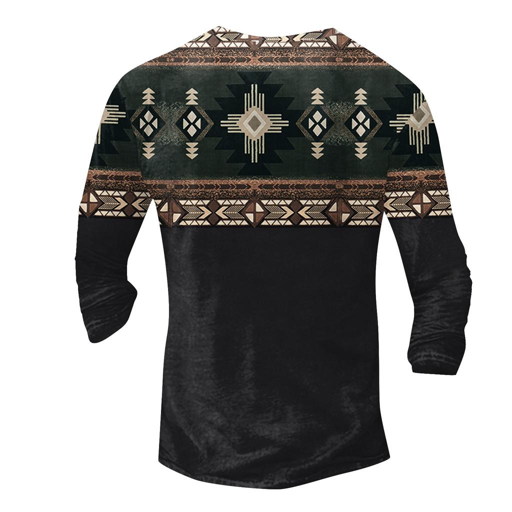 Men'S T-Shirt Street Casual Fashion Long Sleeved Top