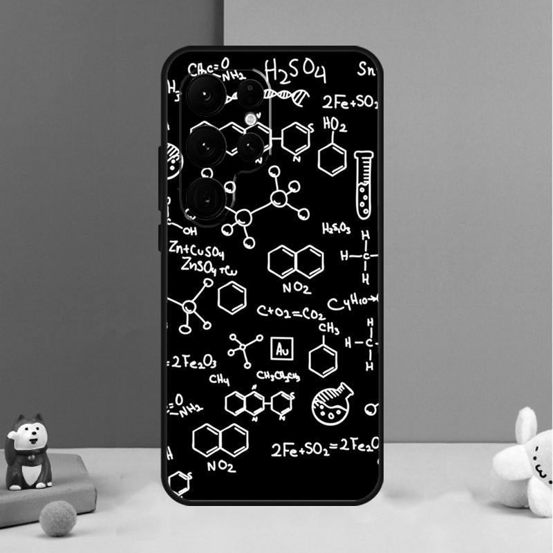 Кейс для Samsung Galaxy S26 S25 S24 S20 S21 S22 S23 Ultra S10 Plus S25 FE с рисунком по химии. Задняя крышка.