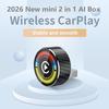 2026 Новый проводной в беспроводной CarPlay Универсальный 2-в-1 Мини-адаптер Android Auto Умная коробка Plug and Play Автоматическое подключение Обновление OTA