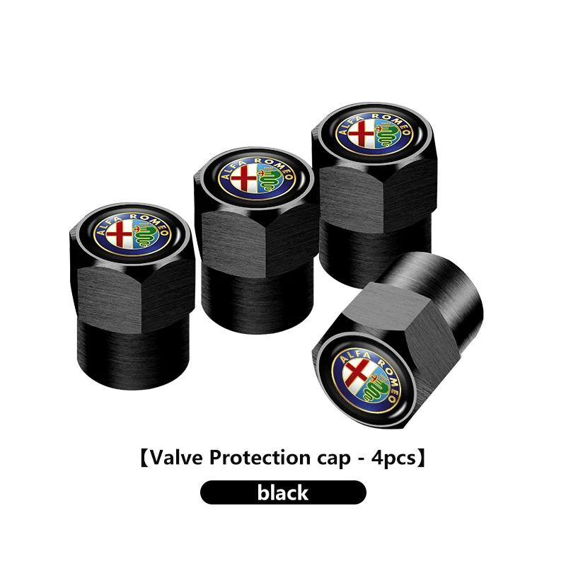 WEJKM1 Car Stickers For Alfa Romeo 4Pcs Car Tire Valve Value Protection Caps Badge Accessories For Alfa Romeo 159 Giulietta 156 147 Giu