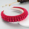 European American High-End Women's Headband New Style Full Pearl Sponge Hairband Simple Personalized Hair Accessory