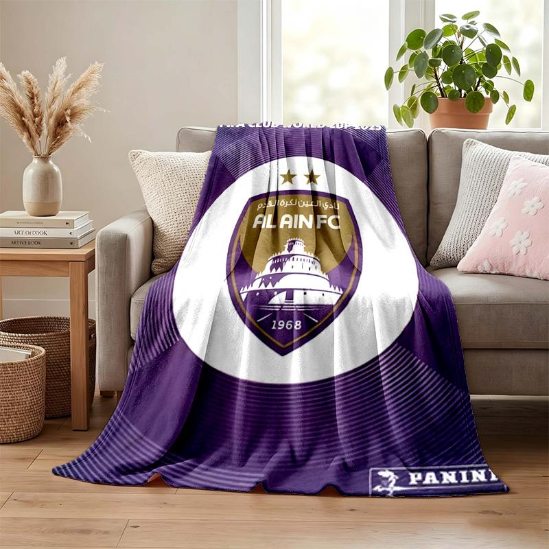 Al Ain FC blanket Flannel Blanket Soft Cozy Plush Throw for Sofa Bed Lightweight Home Decor