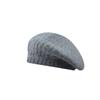 Casual Wool Mohair Beret Solid Color Big Head Circumference Knitted Beanie Cap Versatile Warm Painter Hat Girls