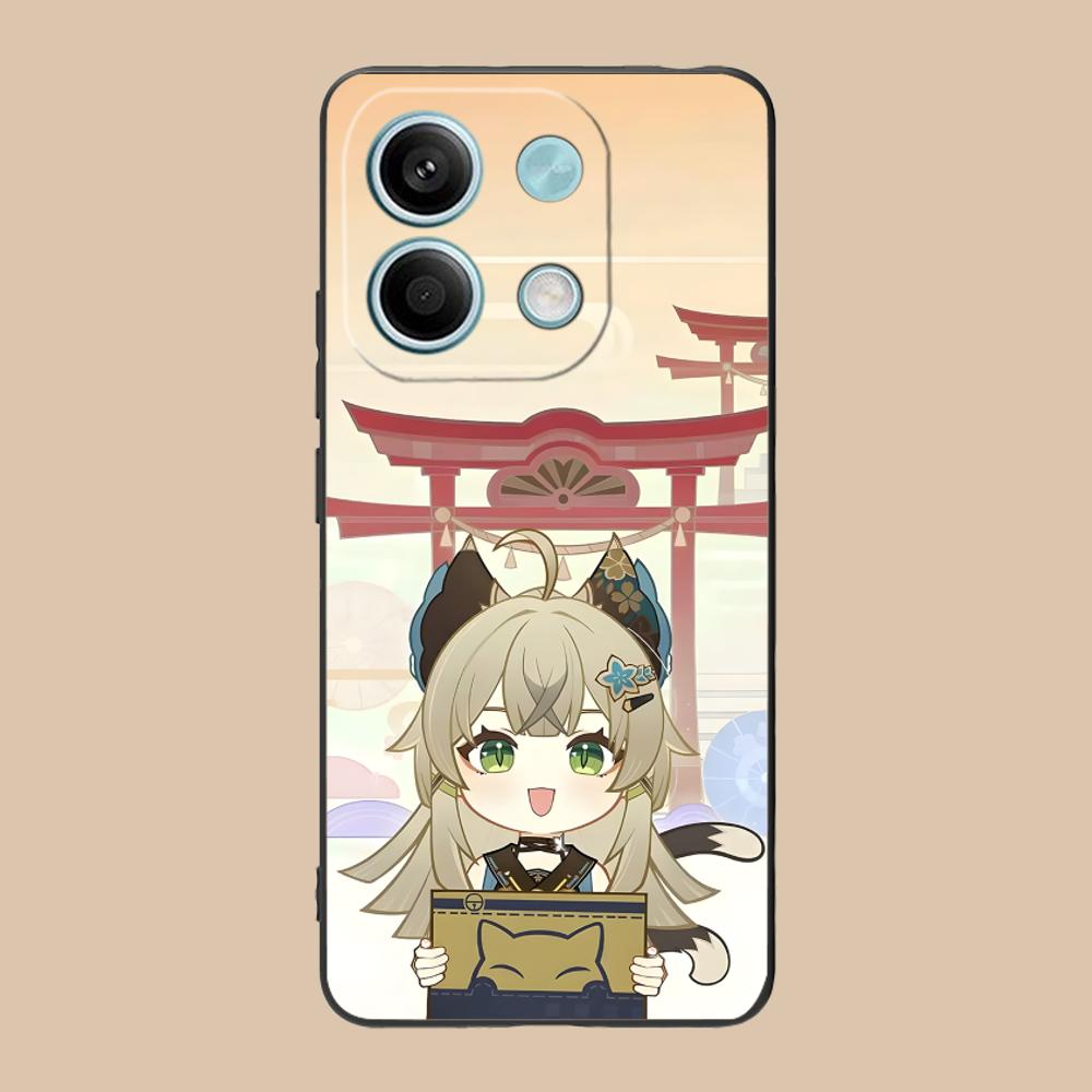 Игровой чехол для мобильного телефона GI Kirara для POCO F7 F6 F5 F4 F3 F2 Pro GT C75 C71 C65 C61 C40 Pro Ultra с яркой печатью, роскошный