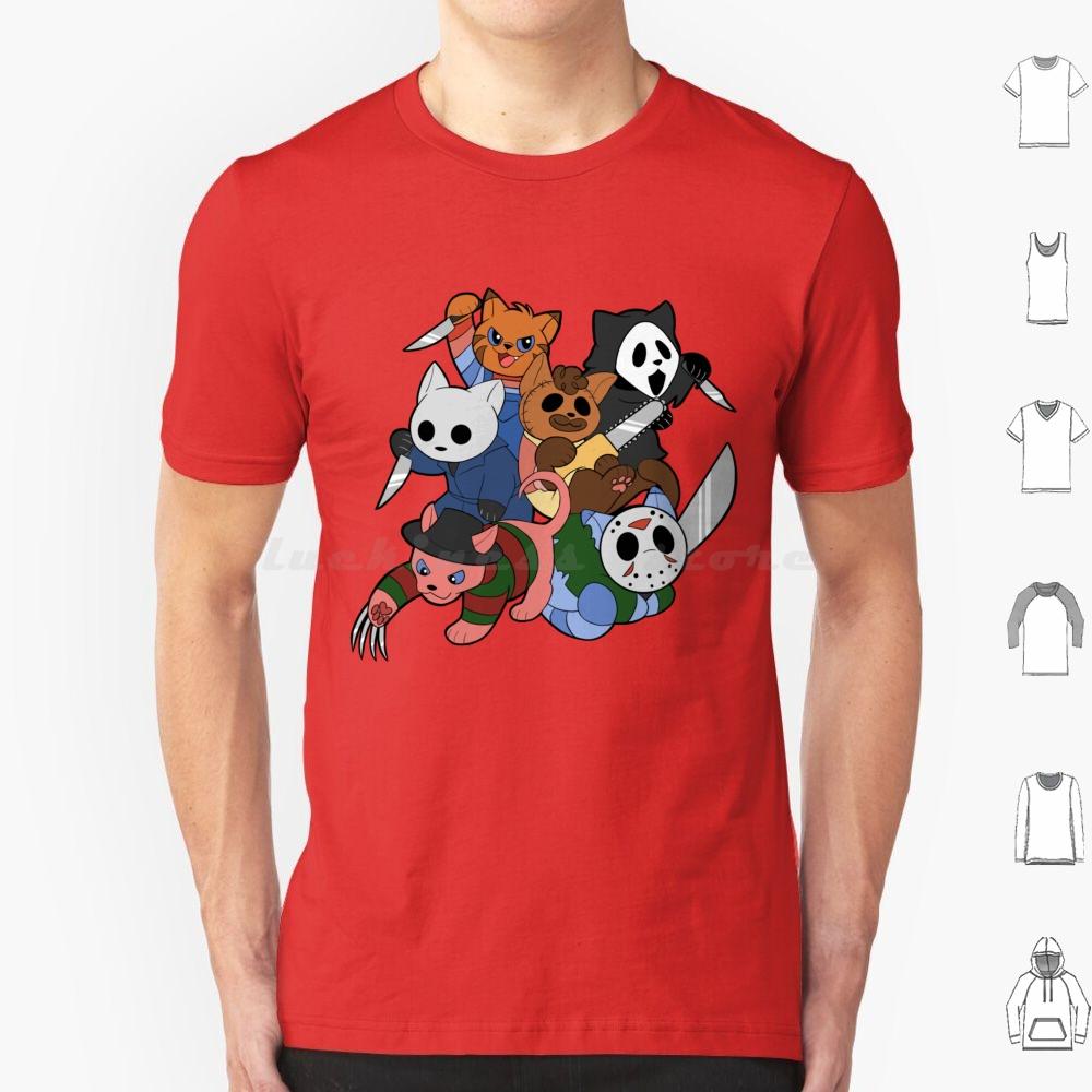 Slasher Kitties Group Of 6 T Shirt Cotton Men Women DIY Print Slashers Slasher Movies Horror Horror Movies Scary Movies