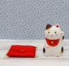 Yakushi Kiln Lucky Cat Удачи Удачи (Майк, Средний) (с печатью)