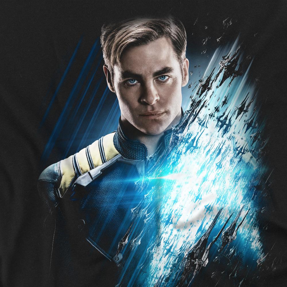 Мужская футболка с постером «Звездный путь: За гранью» Капитан Кирк