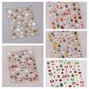 Cartoon Christmas Nail Decals Santa Claus Xmas Nail Decorations Christmas Nail Stickers  Winter