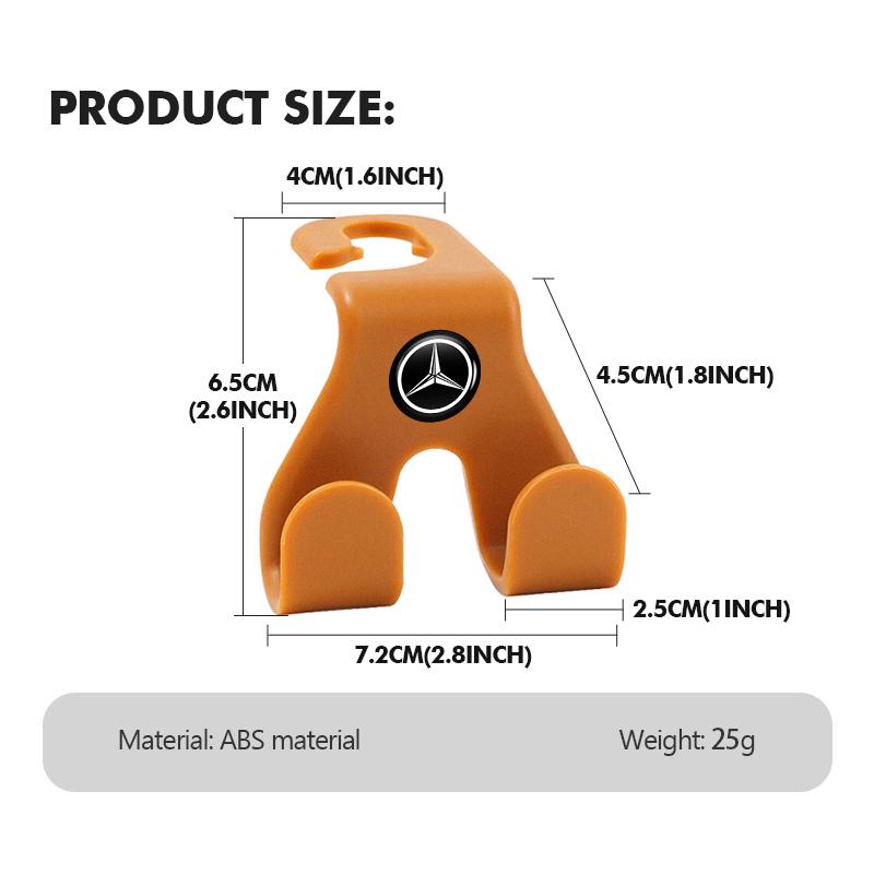 AABIC1 For Benz 1/2PCS Car Styling Seat Headrest Hook Auto Back Seat Organizer Accessories Exclusive AMG W124 W203 W204 SPRINTER V