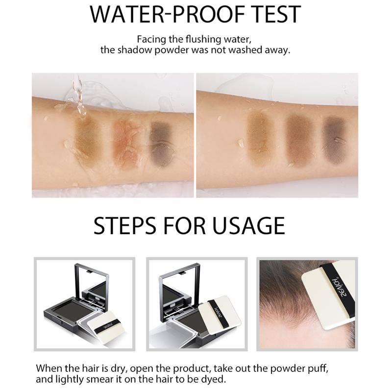 Темный порошок для маскировки отросших волос. 12 г