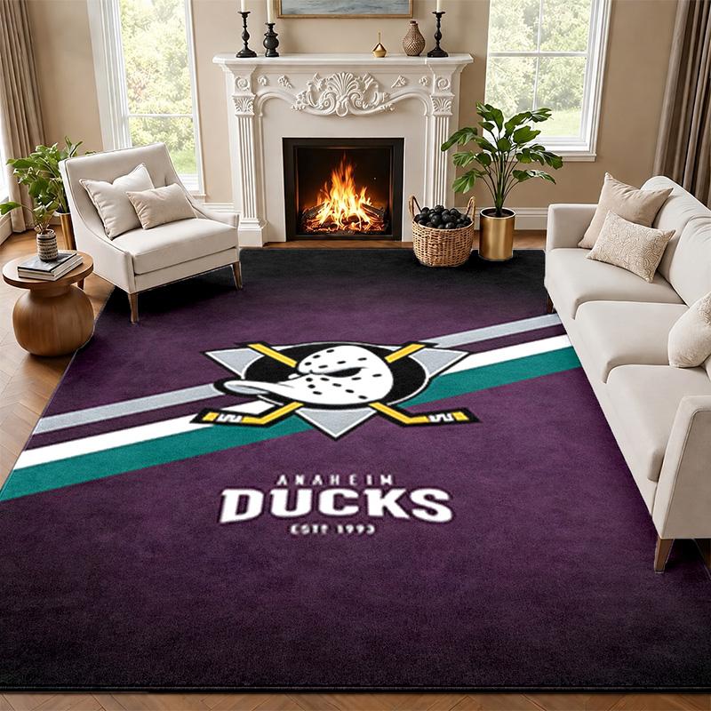 Anaheim Ducks Carpet Door Mat for Living Room or Bedroom Protective Mat Under Chair Office Decoration Christmas Gift Birthday Present