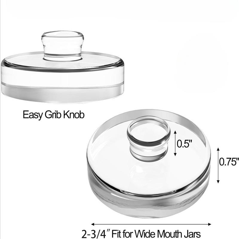 Mason Jar, Wide Mouthed Can Head Bottle, Durable, Glass Weight, Easy To Grip Handle, Glass, Weight Fermentation and Pickling Kit