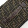 FENDI Folding vanity Pouch Zucca Brown Nylon canvas Women Used