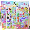 4 Листа/Набор Мультяшные Рыбки Морская Жизнь Наклейки Малыш Дети Милые 3D Пузырьковые Объемные Наклейки Скрапбукинг для Мальчика Девочки Украшение Спальни