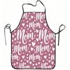 1pc Mom Heart Pattern Print Apron, Durable and Easy to Clean, Adjustable Waistband, Polyester Material, for Kitchen Cooking, Gardening, Orchard Pickin