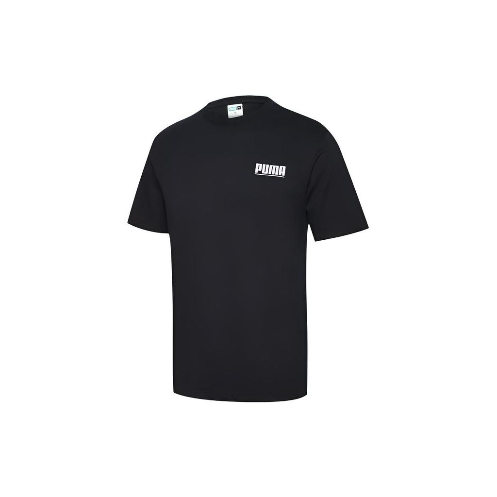 Puma Круглый вырез с коротким рукавом футболка мужская топы черный 598488-51